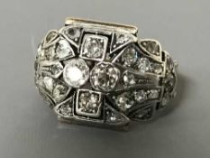 A large fancy diamond cluster ring