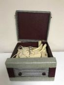 A mid 20th century Valve table top record player