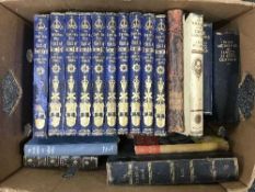 Three boxes of 20th century books - novels, ten volumes The Earl of Beaconsfield,