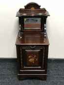 A Victorian inlaid mahogany coal receiver