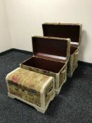 Set of three graduated trunks