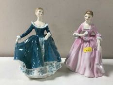 Two Royal Doulton figures - A Hostess of Williamsburg HN 2209 and Janine HN 2461
