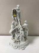 A continental porcelain figure group,