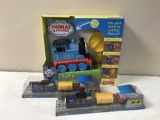 A box of Fisher Price trackmaster Thomas & Friends,