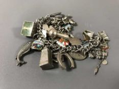 A silver charm bracelet