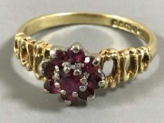 An 18ct gold ruby ring