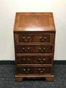 A yew wood fitted bureau