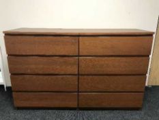 A pair of Ikea four drawer chests
