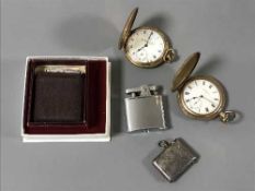 A silver vesta case,
