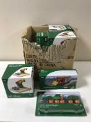 Four boxes of Brio trains, track and accessories, all boxed and new.