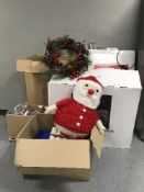 A boxed John Lewis 7' pre lit Christmas tree,