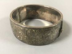 A sterling silver bangle in a Rotary watch box