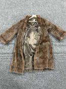 A lady's 3/4 length coney fur coat