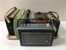 Six assorted early transistor radios, Defiant, Philips,