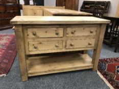 A reclaimed pine four drawer dresser