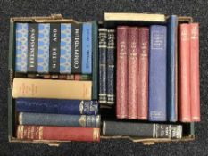 Two boxes containing 20th century books including novels, three volumes; Our King and Queen,