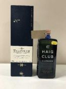 A 70cl bottle of Talisker Skye aged 10 years single malt Scotch Whisky and a bottle of 70cl Haig