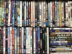 Two boxes of assorted DVDs