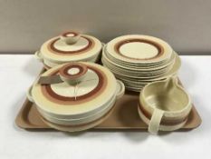 Twenty pieces of Clarice Cliff dinner ware