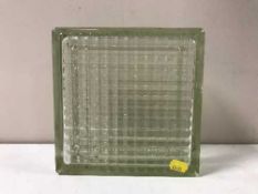 Six vintage glass bricks