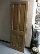 A solid pine interior door