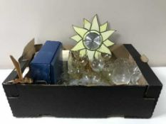 Two boxes containing a large quantity of assorted glassware