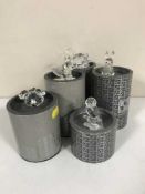 Five boxed Swarovski animal ornaments - owl, fox,