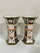 A pair of Royal Crown Derby Imari vases, height 13.