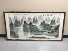 A framed Confederate flag, a framed signed Walter Holmes print,