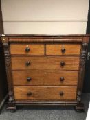 A Victorian mahogany six-drawer chest