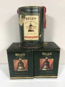 A Bell's Old Scotch Whisky Christmas decanter, box and sealed - 1990,