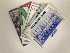 Six file boxes and a box of assorted football programmes ad Newcastle Speedway