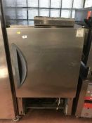 A stainless steel refrigerated cabinet