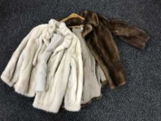 A Coney fur jacket retailed by Jenners of Edinburgh and one other CONDITION REPORT: