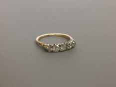 A five stone diamond ring