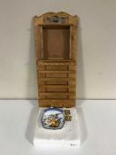 Twelve Whinney the Pooh Bradex calendar plates with display stand and tiles