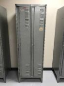 A double door metal locker