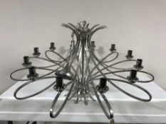 Two contemporary chrome light fittings