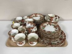 A tray of forty-piece Wellington china tea service