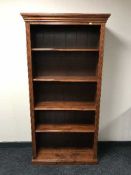 A set of contemporary open bookshelves