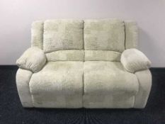 An Lazy-Boy two seater settee in beige fabric