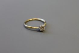 18ct old cut solitaire diamond ring CONDITION REPORT: Approximately 0.3 carat.