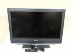 A Sony Bravia 32 LCD TV with remote