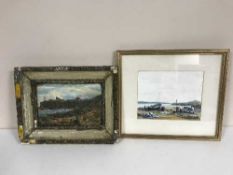 Eight framed oils and pictures - landscapes inc.