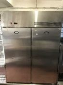 A Foster double door fridge freezer unit