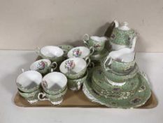 A tray of thirty-six piece Queen Anne Gainsborough tea set