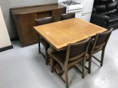 A six piece oak dining room suite