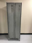 A double door metal locker