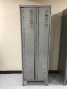 A double door metal locker