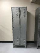 A double door metal locker
